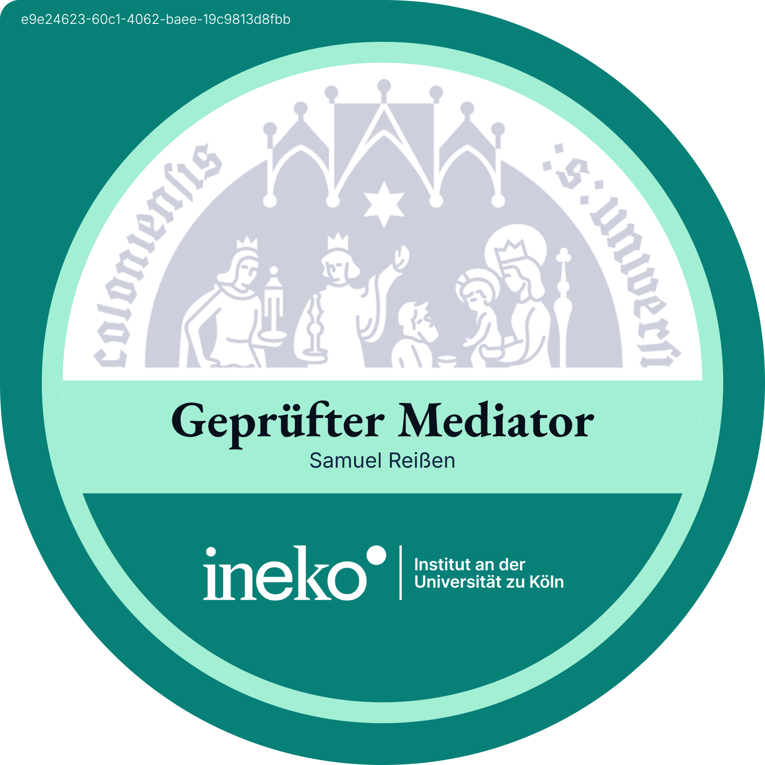 Zertifikat: Geprüfter Mediator – Ineko Institut an der Universität zu Köln